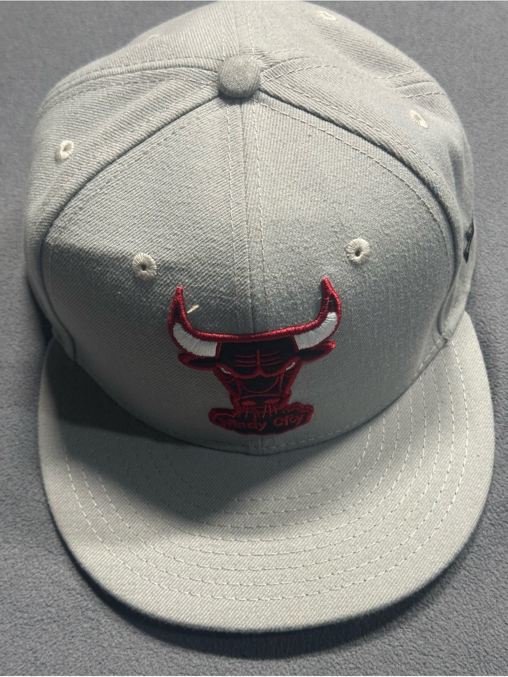 New Era Gray Snapback Hat with Red Bulls Logo